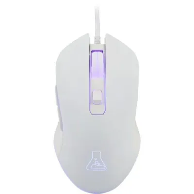The G-Lab Kult Helium Ratón Gaming RGB 6400DPI Blanco