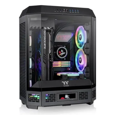 Thermaltake Midi Tower SPCC Negro Vidrio Templado RGB ATX