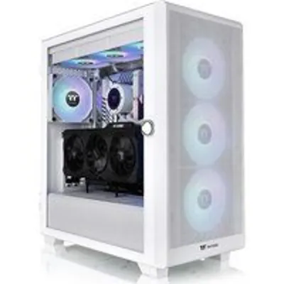 Thermaltake S250 TG ARGB Snow Midi Tower ATX Cristal Templado USB 3.0 Blanca