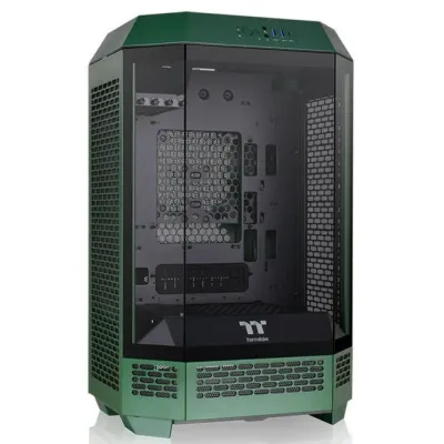 Thermaltake The Tower 300 Racing Green MATX Cristal Templado