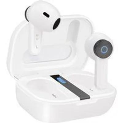 TooQ Bender Auriculares Inalámbricos + Micrófono Bluetooth con Estuche de Carga, Blancos