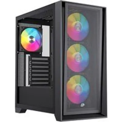 Torre Einarex Pulse P600 RGB Black ATX/Micro ATX/Mini-ITX Cristal Templado 3x120mm RGB