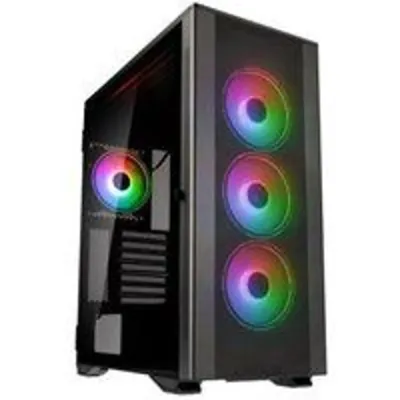 Torre Kolink Stronghold Prism Gris ATX EATX microATX Mini-ITX Vidrio Templado 4x120mm