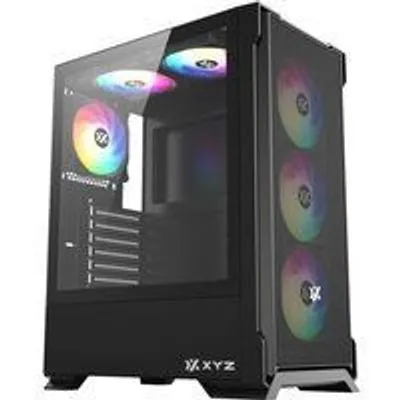 Torre XYZ AIRONE 300-X Mesh 6x120mm ARGB Cristal Templado ATX Blanco/Negro