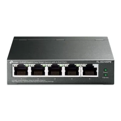 TP-Link TL-SG105PE Switch Gestionado L2 Gigabit Ethernet PoE Negro