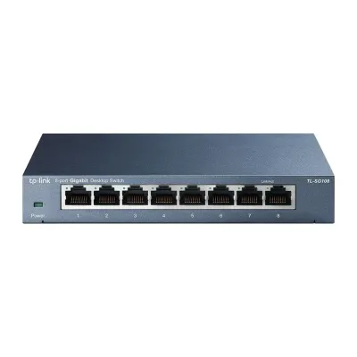 TP-Link TL-SG108 Switch Gigabit Ethernet No administrado Negro