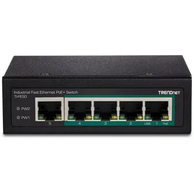 Trendnet TI-PE50 Switch No Administrado 4 Puertos Fast Ethernet PoE+ y 1 Puerto Fast Ethernet