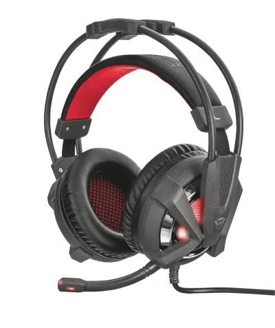 Trust GXT 353 Auriculares Gaming Alámbricos Negro/Rojo