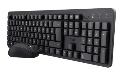 Trust TKM-360 Teclado y Ratón Inalámbricos Oficina QWERTY Español Negro