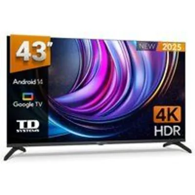 TV TD SYSTEMS PRIME43C21GLE 43" DLED 4K Ultra HD Google TV HDR10 Dolby Digital Plus Chromecast