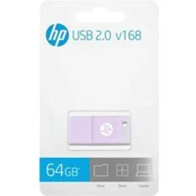 Unidad flash HP v168 64GB USB 2.0 Tipo A Rosa factor de forma compacto
