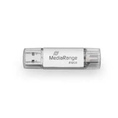 Unidad flash USB Mediarange MR940-1 512 GB USB-A USB-C 400MB/s Plata
