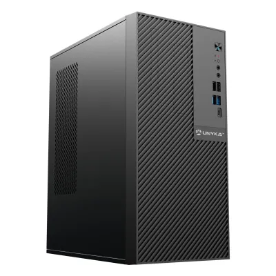 UNYKAch Caja Ordenador NUMEN UK5015 Micro ATX 15L con 5 Puertos USB