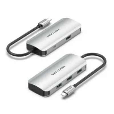 Vention Hub 5 puertos 5000Mbit/s USB-C PD 4xUSB 3.2 Gen 1 MicroUSB