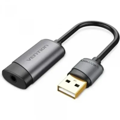 Vention Tarjeta de Sonido USB Macho a Jack 3.5 mm Hembra