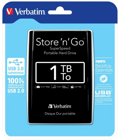 Verbatim StoreNGo 1TB USB3.0 Negro
