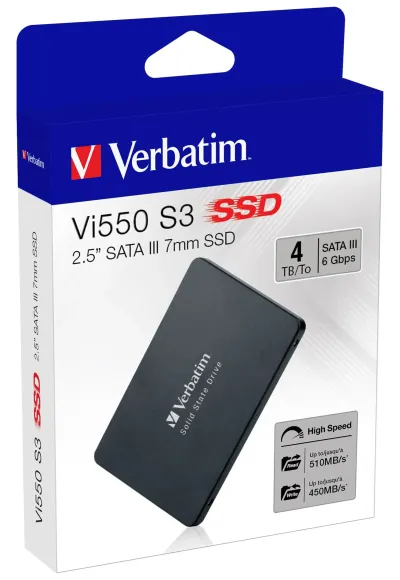 Verbatim Vi550 S3 4TB 2.5" SATA III 3D NAND SSD
