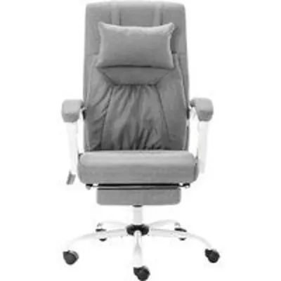VidaXL Ahissa Silla de Oficina con Función Masaje Reclinable Gris