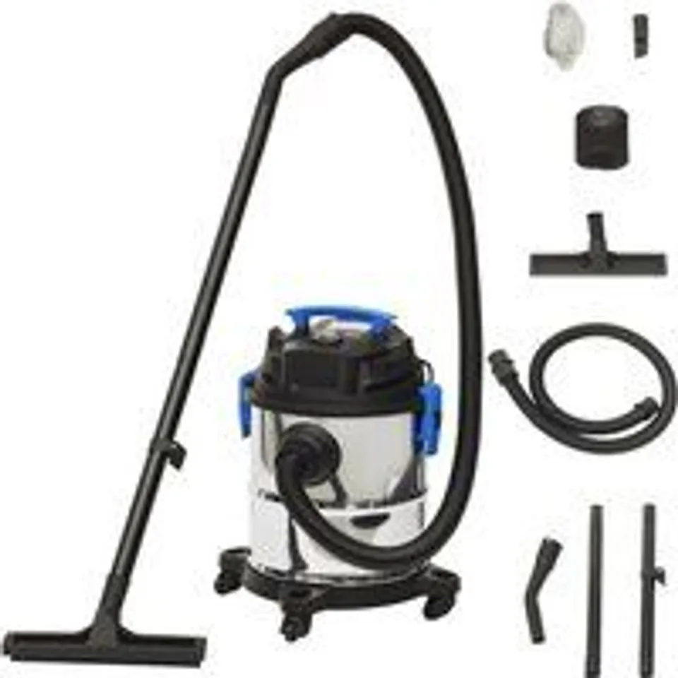 Vidaxl Aspirador En Seco Y Húmedo Plateado 1200 W 20 L
