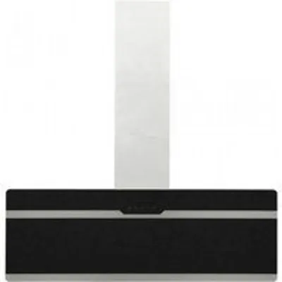 VidaXL Campana Decorativa 90cm C Acero/Cristal Negro