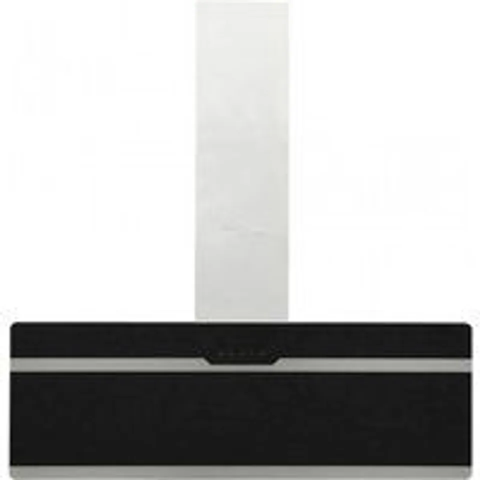VidaXL Campana Decorativa 90cm C Acero/Cristal Negro