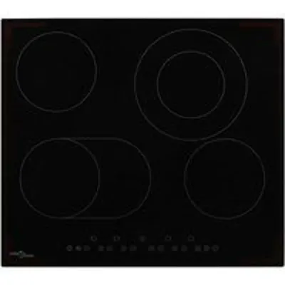VidaXL Placa Vitrocerámica 4 Zonas 60cm Negro