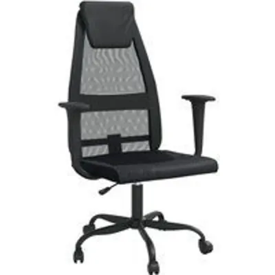 VidaXL Remo Silla de Oficina Altura Ajustable con Reposabrazos Negro