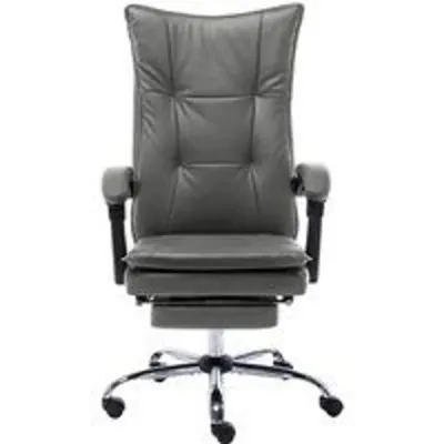 VidaXL Silla de Oficina Linna con Reposapiés Reclinable Antracita
