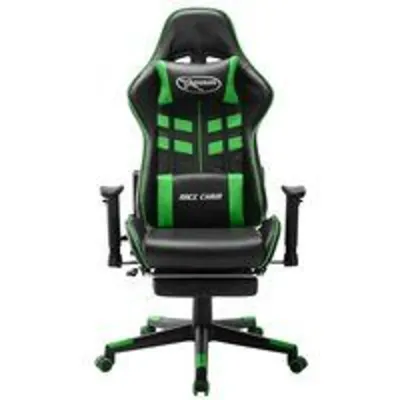 VidaXL Soul Silla Gaming con Altura Regulable Y Reposapiés Negro/verde
