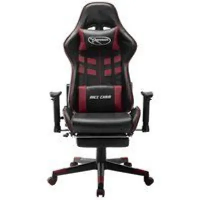 VidaXL Soul Silla Gaming con Altura Regulable Y Reposapiés Negro/Granate