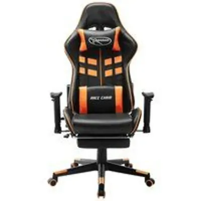 VidaXL Soul Silla Gaming con Altura Regulable Y Reposapiés Negro/Naranja