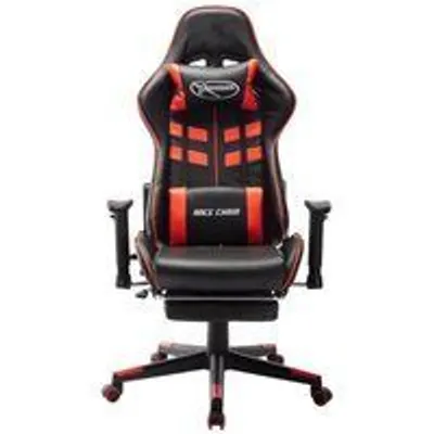 VidaXL Soul Silla Gaming con Reposapiés Negro/Rojo