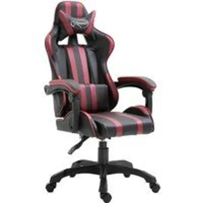 VidaXL Volutha Silla Gaming con Reposabrazos Reclinable Granate