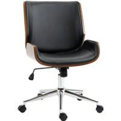 Vinsetto Silla De Escritorio Giratoria Altura Ajustable 51x65,5x82-92 Cm Negro