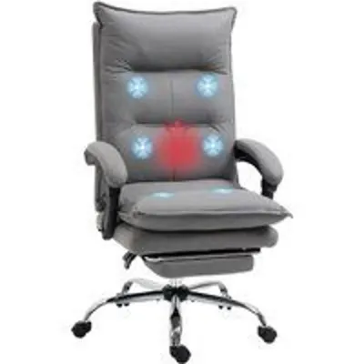 Vinsetto Silla De Masaje Con 6 Puntos De Masaje Y 5 Modos 66x74x121,5 Cm Gris