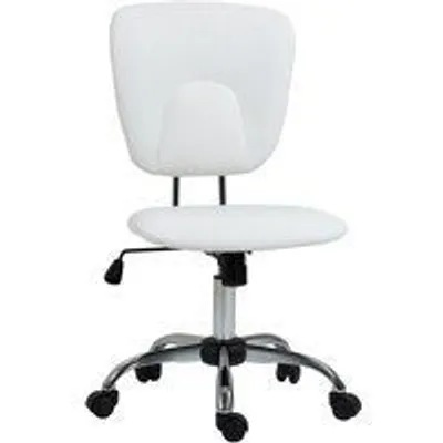 Vinsetto Silla de Oficina Altura Ajustable Inclinable Blanca