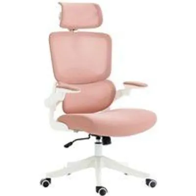 Vinsetto Silla De Oficina De Malla Giratoria Respaldo Alto 62x58x120-133 Cm Rosa