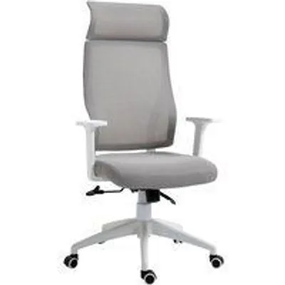 Vinsetto Silla de Oficina Ergonómica y Ajustable Gris