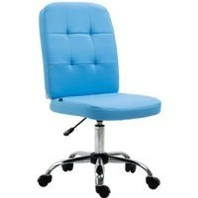 Vinsetto Silla de Oficina sin Brazos Azul