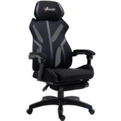 Vinsetto Silla Gaming con Altura Ajustable Negra