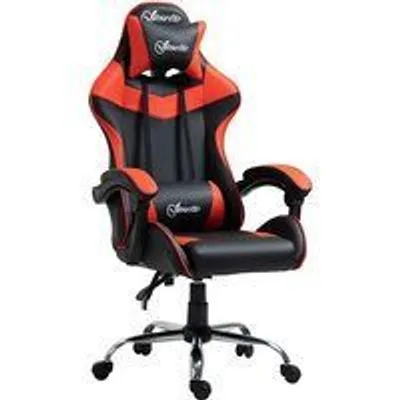 Vinsetto Silla Gaming con Reposacabezas Negra/Roja