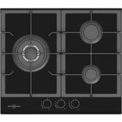 Vitrokitchen CG630NN Placa de Gas Natural 3 Zonas 60cm Negra