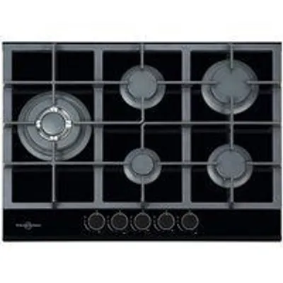 Vitrokitchen CG73NB Placa de Gas Butano de Cristal 5 Zonas 70cm Negra