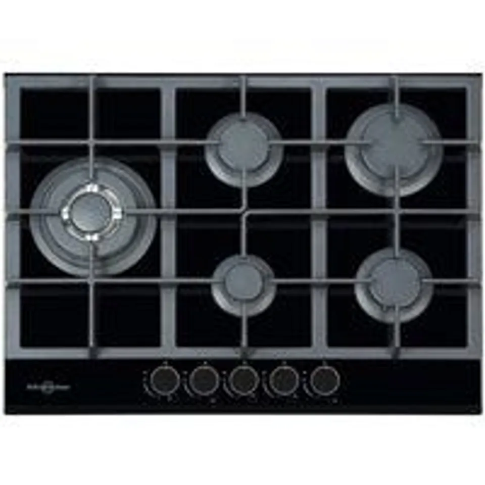 Vitrokitchen CG73NN Placa de Gas Natural de Cristal 5 Zonas 70cm Negra