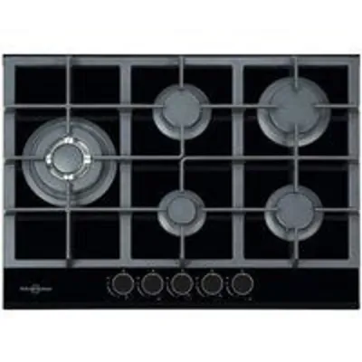 Vitrokitchen CG73NN Placa de Gas Natural de Cristal 5 Zonas 70cm Negra