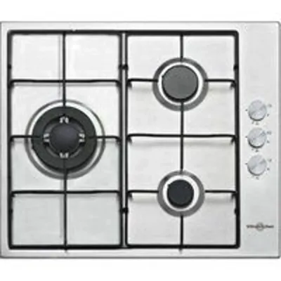 Vitrokitchen EN630LIB Placa de Gas Butano 3 Zonas 60cm Acero Inoxidable