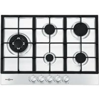 Vitrokitchen EN73IB Placa de Gas Butano 5 Zonas 70cm Acero Inoxidable