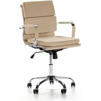 VS Venta-Stock Fenix Sillón de Oficina Reclinable de Piel Sintética Taupe