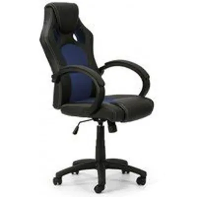 VS Venta-Stock Hamilton Silla de Oficina Reclinable Negro/Azul