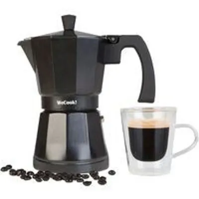 Wecook Luccia Cafetera Italiana Inducción 9 Tazas Café, Aluminio, Válvula Seguridad, Vitrocerámica